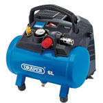 Draper 02115 6L Oil-Free Air Compressor (1.2kW)