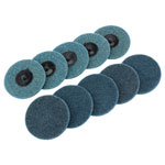 Draper 75626 Ten 75mm Polycarbide Abrasive Pads (Fine)