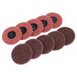 Draper 75627 Ten 75mm Polycarbide Abrasive Pads (Medium)