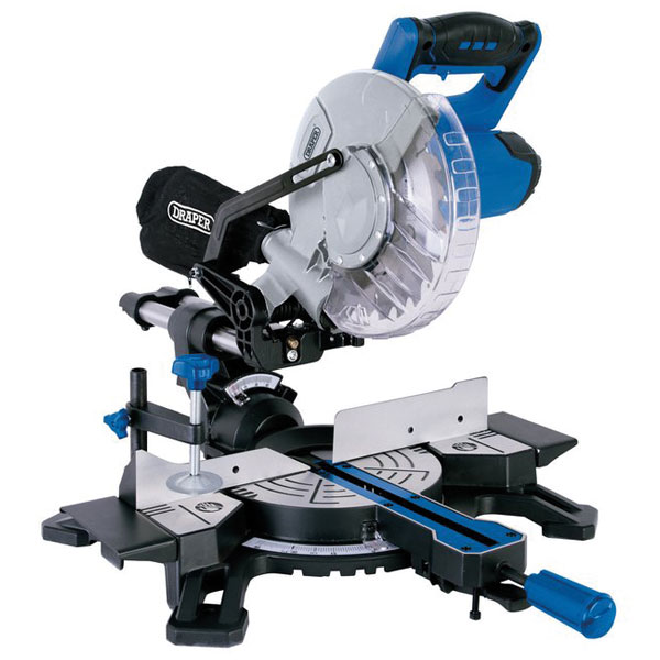 Draper 83677 210mm Sliding Compound Mitre Saw with Laser Cutting Guide ...