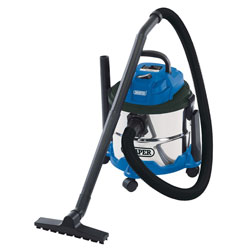 Draper 20514 15L Wet and Dry Vacuum Cleaner with Stainless Steel Tank (1250W)