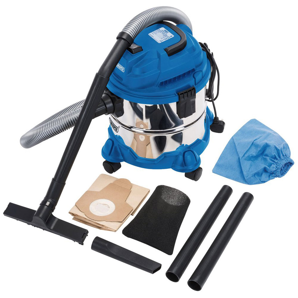 Draper 20514 15L Wet and Dry Vacuum Cleaner with Stainless Steel Tank