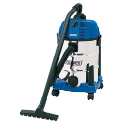 Draper 20523 30L Wet and Dry Vacuum Cleaner with Stainless Steel Tank (1600W)