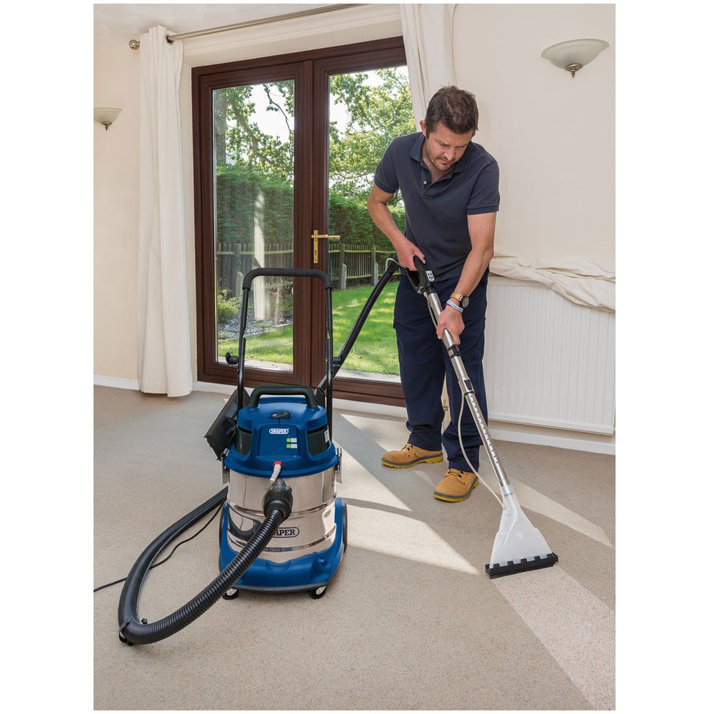 Draper 75442 20L 3 in 1 Wet and Dry Shampoo/Vacuum Cleaner (1500W