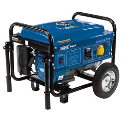 Draper Expert 16066 Petrol Generator with Wheels (2.2kVA/2.0kW)