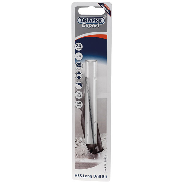 Draper Expert 38902 2.0 x 85mm HSS Extra Long Drill Bit