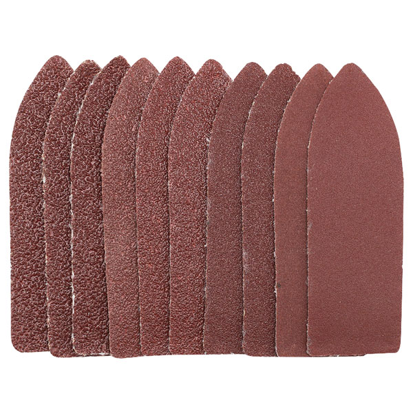 Draper 02926 Ten 80 Grit Hook and Loop Finger Sander Sheets (67 x ...