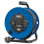 Draper 02120 230V Four Socket Industrial Cable Reel (50m)