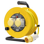 Draper 02124 110V Twin Extension Cable Reel (25M)