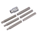 Draper Expert 83564 6mm - 12mm Hexagon Bit Set and Holder 1/2 Sq. Dr. (7 Piece)