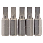 Draper 64008 4.5 mm 1/4" Hex Plain Slot Insert Bit 25mm Long x 5