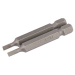Draper 64088 3mm 1/4" Hex Plain Slot Insert Bit 50mm Long x 2