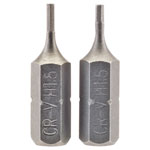 Draper 63944 1.5mm 1/4" Hex Hexagonal Insert Bit 25mm Long x 2