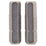 Draper 63998 6mm 1/4" Hex Hexagonal Insert Bit 25mm Long x 2