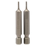 Draper 64243 1.5mm 1/4" Hex Hexagonal Insert Bit 50mm Long x 2