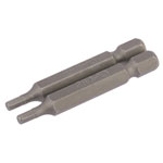 Draper 64253 3mm 1/4" Hex Hexagonal Insert Bit 50mm Long x 2