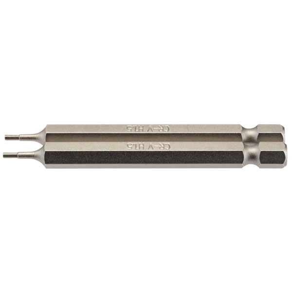 Draper 64317 1.5mm 1/4" Hex Hexagonal Insert Bit 75mm Long x 2
