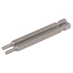 Draper 64320 3mm 1/4" Hex Hexagonal Insert Bit 75mm Long x 2