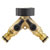 Draper 36228 Brass Double Tap Connector with Flow Control (3/4)