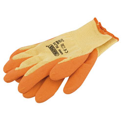 Draper 82602 Orange Heavy Duty Latex Coated Work Gloves - Extra Large