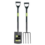 Draper 83971 Carbon Steel Garden Fork and Spade Set