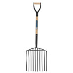 Draper 34227 10 Prong Potato Fork with Wood Shaft and MYD Handle