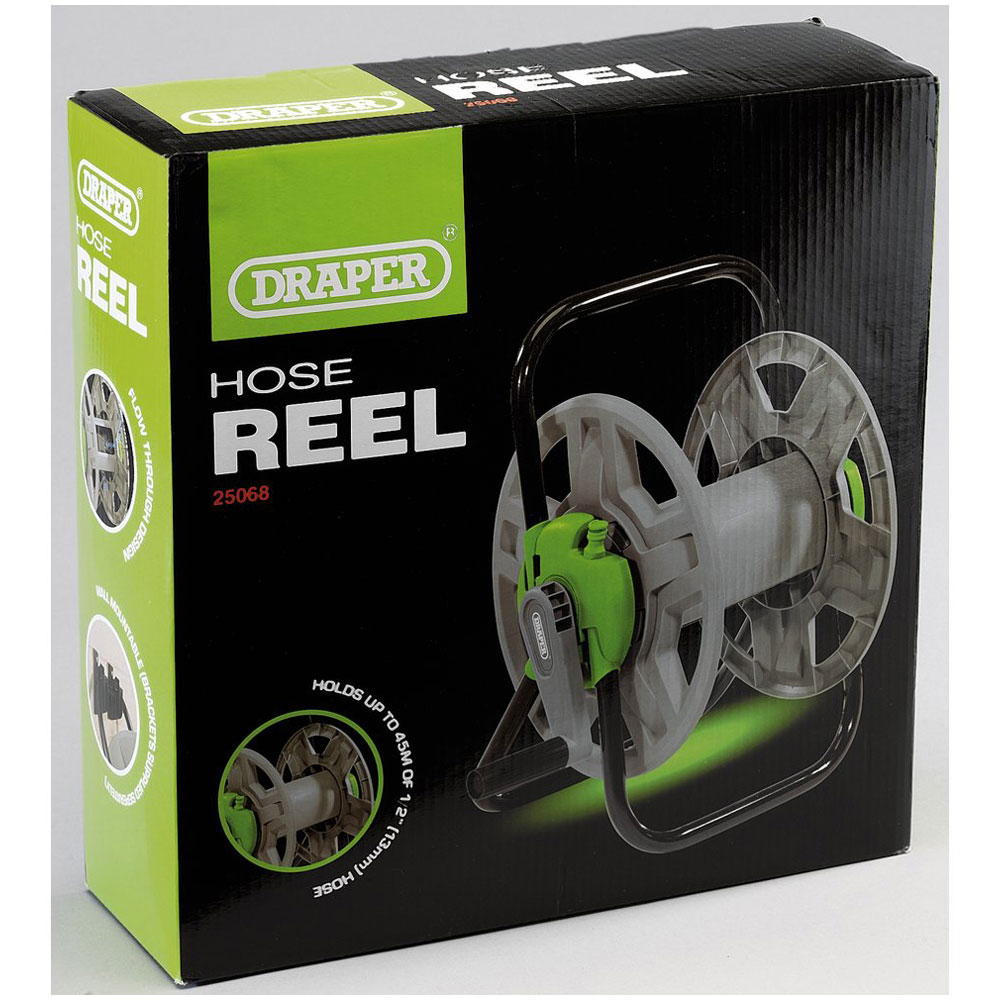 Draper 25068 Garden Hose Reel Cart (45m) Rapid Online