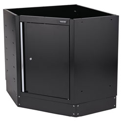 BUNKER® 33199 Modular Single Door Corner Floor Cabinet 865 x 861mm Black