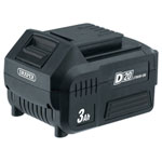 Draper 00649 D20 Range 20V Li-ion Battery - 3.0Ah - Quick Release Button