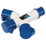Draper 03720 Heavy Duty/Impact Resist 230V 3-Way Splitter 16A - 03720