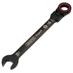 Draper Expert 03925 HI-TORQ® Flexi Head Ratchet Spanner 18mm Black