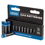 Draper 03968 PowerUP Ultra Alkaline AAA Batteries (Pack of 12)