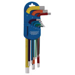 Draper Expert 04905 Metric Long Arm Hex Key Set C/Coded (9 Pcs)