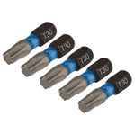 Draper Expert 05496 TX-STAR® Impact S/Driver Bits T30x25mm 1/4" Hex 5Pc