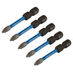 Draper Expert 05646 PZ-Type Impact S/Driver Bits No1x50mm 1/4 Hex 5Pc
