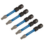 Draper Expert 05652 TX-STAR® Impact S/Driver Bits T20x50mm 1/4" Hex 5Pc