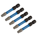 Draper Expert 05654 TX-STAR® Impact S/Driver Bits T27x50mm 1/4" Hex 5Pc