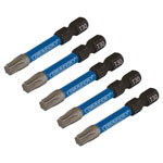 Draper Expert 05656 TX-STAR® Impact S/Driver Bits T30x50mm 1/4" Hex 5Pc