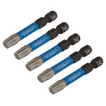 Draper Expert 05672 TX-STAR® Impact S/Driver Bits T40x50mm 1/4" Hex 5Pc
