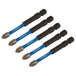 Draper Expert 05676 PH2 Type Impact S/Driver Bits No2x75mm 1/4 Hex 5Pc