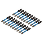 Draper Expert 05697 CrossSlot/PH Imp S/Driver Bits No2x50mm 1/4" Hex 20Pc