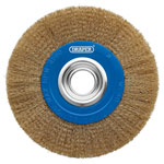 Draper 08067 Brassed Steel Bench Grinder Wire Wheel Brush, 200 x 31.75mm
