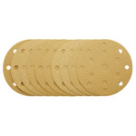 Draper 08475 Gold Sanding Discs-Hk&Loop 150mm 180Grit 15 Dust Extract Holes 10Pc