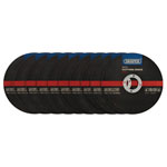 Draper 08940 Inox Flat Metal Cutting Discs, 115 x 22.2 x 1.2mm (Pack of 10)