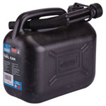 Draper 09053 HDPE Plastic Fuel Can, 5L, Black - 09053