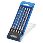 Draper 09105 Double Flute Design SDS Plus Drill Bit Set (5 Piece) - 09105