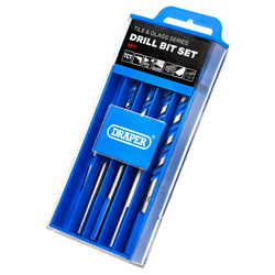 Draper 10072 TCT Tile and Glass Drill Bit Set (6 Piece)