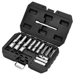 Draper 12397 Thin Wall PSG Glow Plug Socket Set, 3/8 & 1/4 Sq. Dr. 18 Pcs