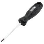 Draper 13512 Pozi Hard Grip Screwdriver, PZ0 x 75mm - 13512