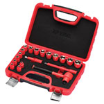 Draper 16306 XP1000® VDE Metric Socket Set, 3/8  Sq. Dr. (19 Piece)